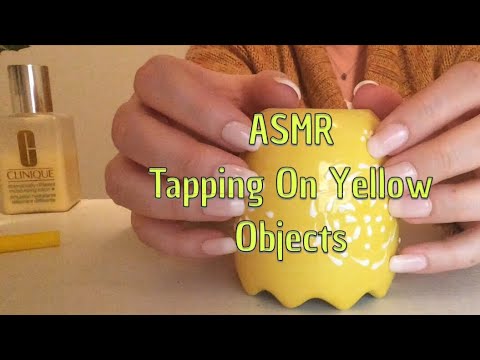 ASMR Tapping On Yellow Objects(Whispered)