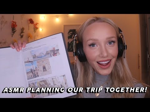 ASMR Planning Our Euro Trip Together! (Whispers, Page Turning...) | GwenGwiz