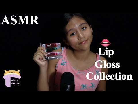 ASMR My Lipgloss Collection! 👄Mouth Sounds & Lipgloss Pumping