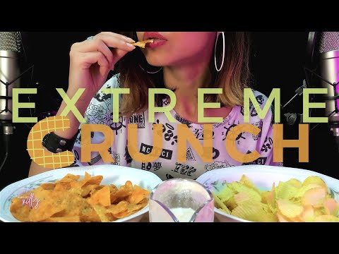 ASMR | Mukbang | Crunchy Eating Sounds | Chips & Dip ASMR (No Talking)