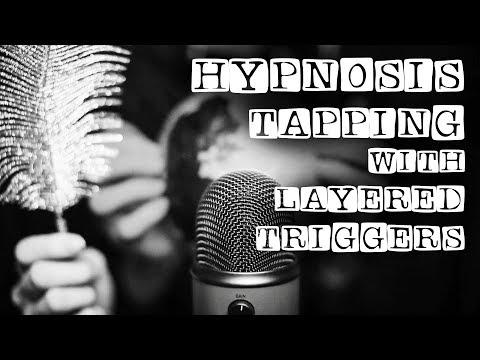 🔮 ASMR - HYPNOSIS ECHO TAPPING🔮 with layered mouth sounds & visuals in black and white