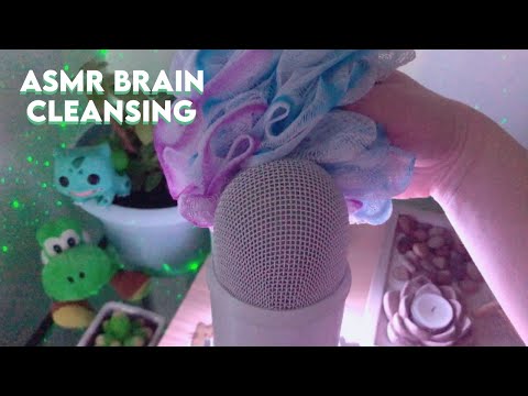 ASMR Scrubbing Your Brain [Mic Brushing, Energy Cleanse, Sleep Aid] | NO TALKING