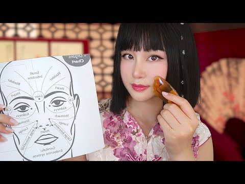 *ASMR* Chinese Guasha and Facemap for Relaxation