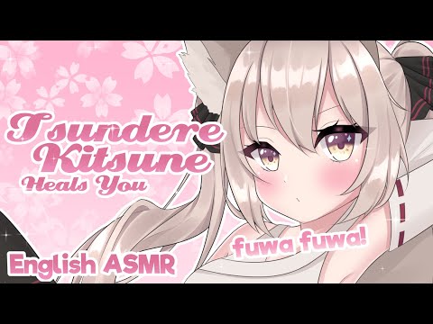 [ASMR] 🌸 Tsundere Kitsune Heals You With Fuwa Fuwa Magic ✨ [Fluffy Mic Brushing]