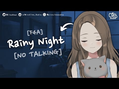 Sleepy rainy night with your GF [No talking] | ASMR RP