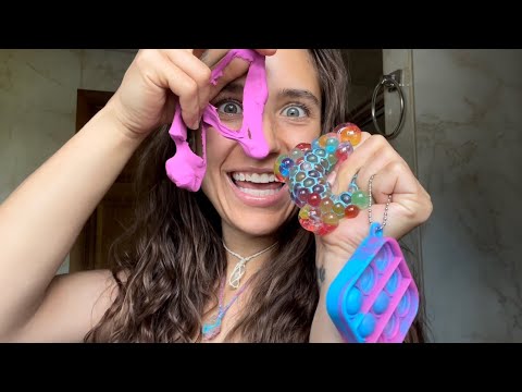 #ASMR SLIGHTLY CHAOTIC RANDOM SENSORY TOY TINGLES/ SQUISHY/ PUTTY/ POP IT/ MOUTH SOUNDS/ KISSES😘