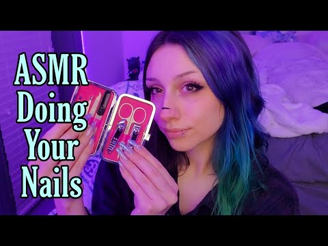 ASMR Doing Your Nails (gender neutral) | Nail Tapping, Polish, Filing, Clipping, Personal Attention