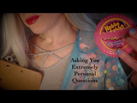 ASMR Asking EXTREMELY PERSONAL Questions | Gum Chewing,  Crinkle Coat, Tingly Whisper