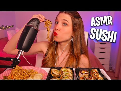 ASMR COMIENDO CONTIGO SUSHI 🍣 CRUJIENTE Y RELAJANTE (Mouth sounds)