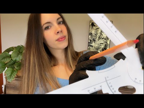 ASMR Detailed Face Measuring For Your AI Mask - Scribbling, Measuring, Face Writing...