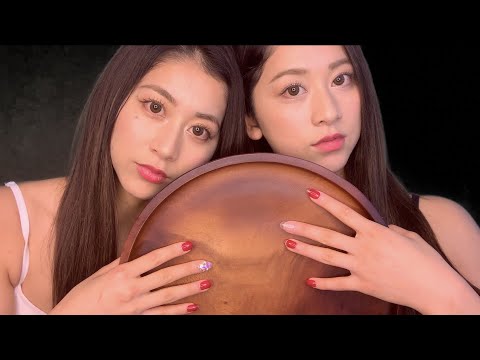 【ASMR】identical twins Tapping trigger for your sleep ネイルタッピング【音フェチ】