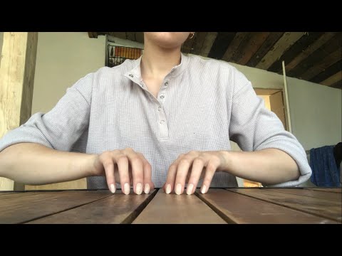 ASMR | Tapping &Scratching on a Wooden Table | No Talking