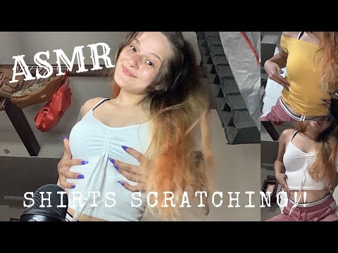 ASMR fabric shirt scratching + body triggers for tingles ❤️‍🔥