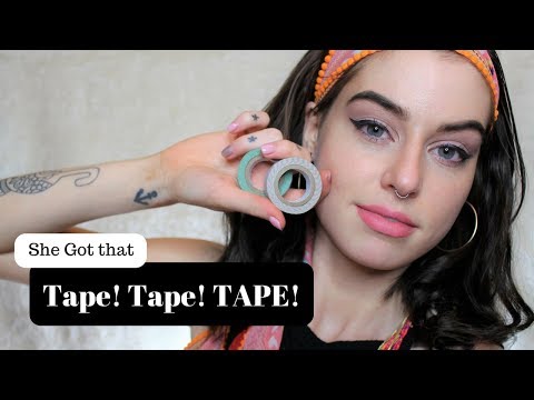ASMR Sticky tape sounds! lemme tape your face, personal attention-  Grapes Leaf