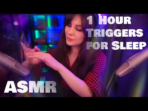 ASMR 1 Hour Triggers for Sleep 😴 Mic Brushing, Mouth Sounds, Breathing, Hand Sounds and More