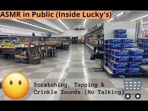 ASMR Inside Grocery Store (Scratching, Tapping and Crinkle Sounds) [No Talking]