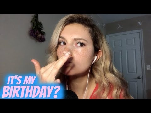 BIRTHDAYSMR - My Fave Triggers // Eating, Hand Movements, Inaudible Whispers