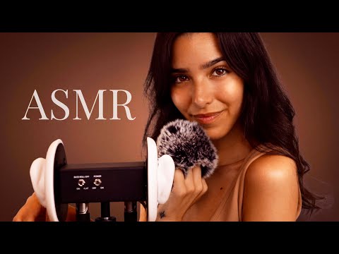 ASMR 3DIO Closeup Ear Attention (Ear massage, ear scratching, sponge, fizzy sounds..)