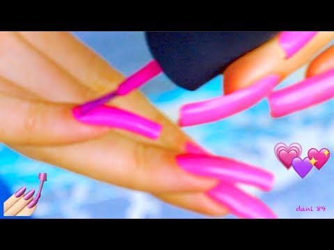 💗 This a special video...For nailsLovers 💗 My hands in motion: painting nails with NEON HOT PINK ❀