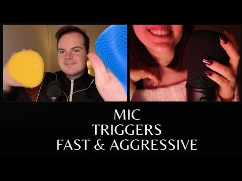 ASMR - FAST AND AGGRESSIVE MIC TRIGGERS ft @UnavoidableASMR  for your tingles!! 😍🤤