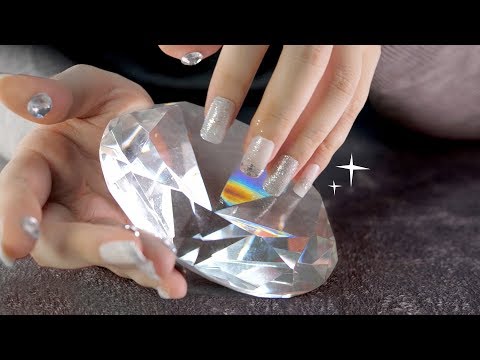 ASMR ＤＩＡＭＯＮＤＳ💎(4K 60fps, Crystals, Beads, Ice, jewels, tapping, scratching)
