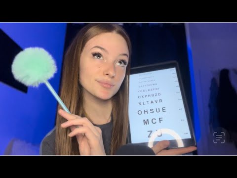 ASMR IN ENGLISH🇬🇧 (comeback with an eyes exam test!!)