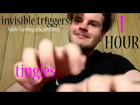 1 Hour Invisible Triggers Fast and Aggressive ASMR , Table Tapping/Scratching