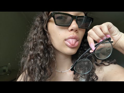 ASMR~ fast and aggressive tapping on sunglasses & eyeglasses