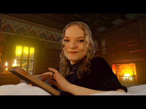 Witcher ASMR // Hungover in the Infirmary (blanket & book scratching, flower crunching)