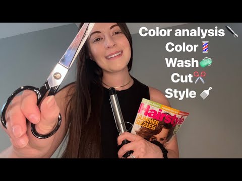 ASMR Hair Makeover 10k Special (realistic sounds)
