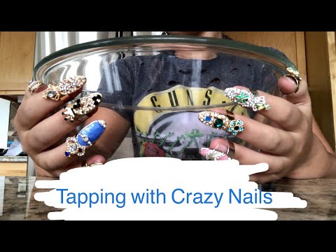 ASMR Glass Tapping with CRAZY Nails