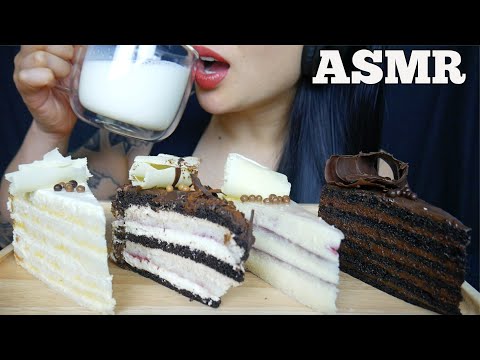 ASMR CHOCOLATE SILK TORTE BELGIAN RASPBERRY PASSION FRUIT CAKE (EATING SOUND) NO TALKING | SAS-ASMR