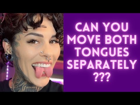 Move each part of Split-Tongue Independently? Body Mod Demonstration & How To