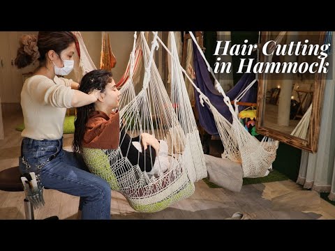 I got Haircut in Hammock by Japanese Pro ASMR
