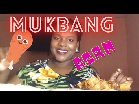 ASMR MUKBANG, FRIED CHICKEN WITH MASH POTATOES AND CHEESE, MESSY EATING, 먹방