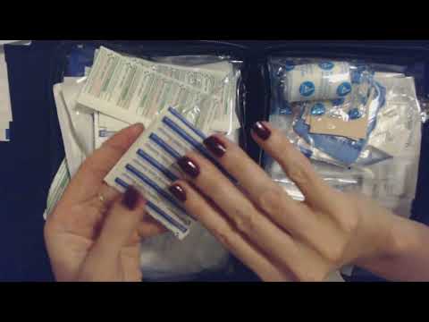 ASMR ~ First Aid Kit Up-Close Crinkly Show & Tell (Whisper)