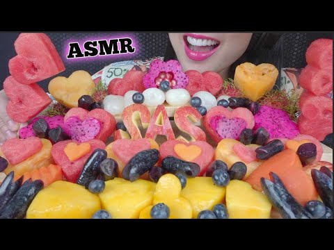 ASMR FRESH FRUIT PLATTER (EATING SOUNDS) NO TALKING | SAS-ASMR