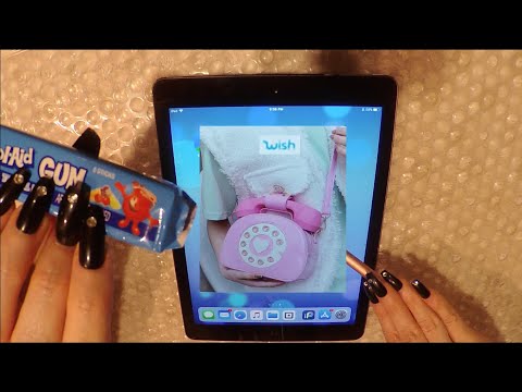 ASMR Online Purse Shopping on Ipad with Gum Chewing & Whisper