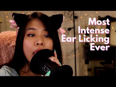 The Most Intense Ear Licking and Ear Noms | Cat Girl Super Up-close with Pan Delay