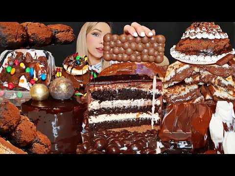 ASMR BEST CHOCOLATE DESSERTS PARTY 🍫 NUTELLA MUKBANG 초콜릿 디저트 먹방 모음 Real eating sounds