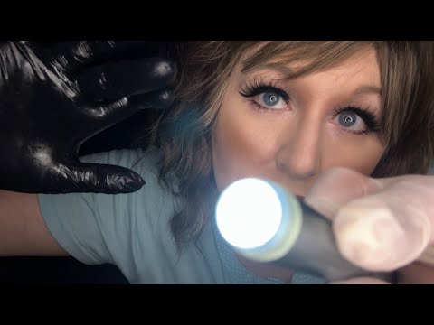 ASMR Face Exam Roleplay | Personal Attention | Gloves | Pen Light | Breathing