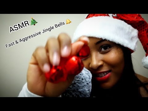 [ASMR] Fast & Aggressive Triggers with Jingle Bells & Fuzzy Mic 🔔🎄❤