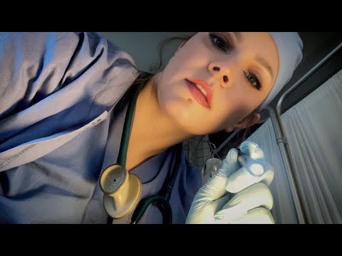 ASMR Hospital Anesthesiologist Full Body Exam Before Surgery | Connecting You to the Monitor