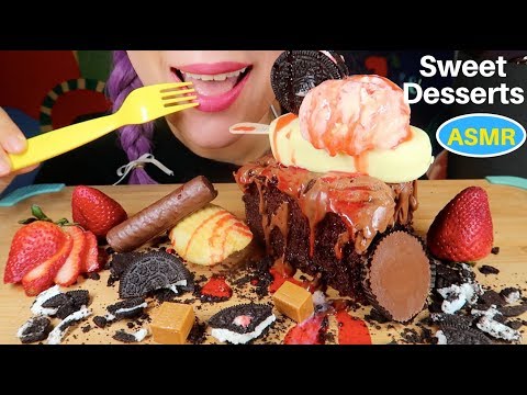 ASMR 아이스크림, 초코케이크,초콜렛,오레오 달달구리 먹방| MAGNUM ICE CREAM, CHOCOLATE CAKE,OREO COOKIE CURIE. ASMR