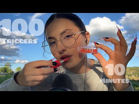 Asmr 100 triggers in 10 minutes | ASMR FOR 😴 | NO TALKING 💢