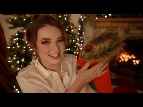 ASMR Christmas Eve Party (gossip, unwrapping gifts)