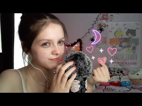 ASMR positive affirmations with fluffy mic brushing 💖 (comforting whispers ☁️)