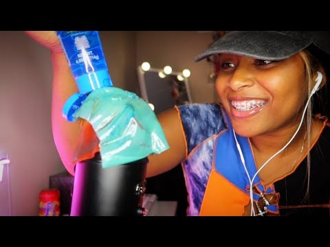 [ASMR] Brain Eating 🧠🍴 (blue yeti mic with fruit rollup) up close Pt. 5?