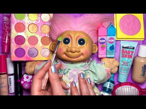 ASMR Makeup on Vintage Troll (Whispered)