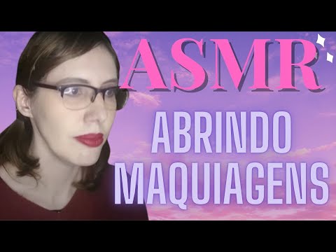 [ASMR] ABRINDO E TESTANDO MAQUIAGENS DA MAX LOVE - NO TALKING